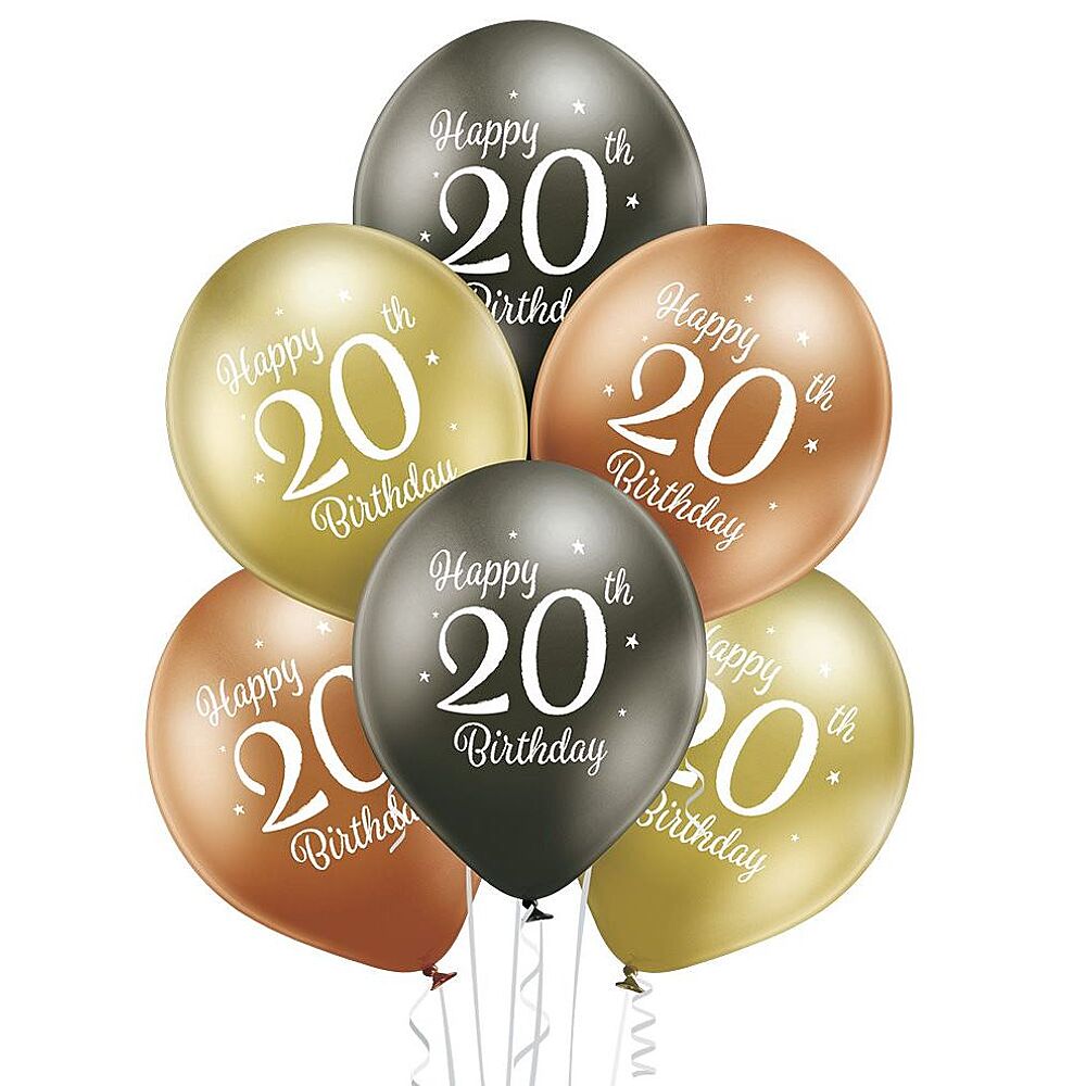 zeven hebzuchtig Kudde Ballon "Happy 20th Birthday" Glossy Ø 30cm 6 Stuks - Feestartikelen/party -  AVA.be