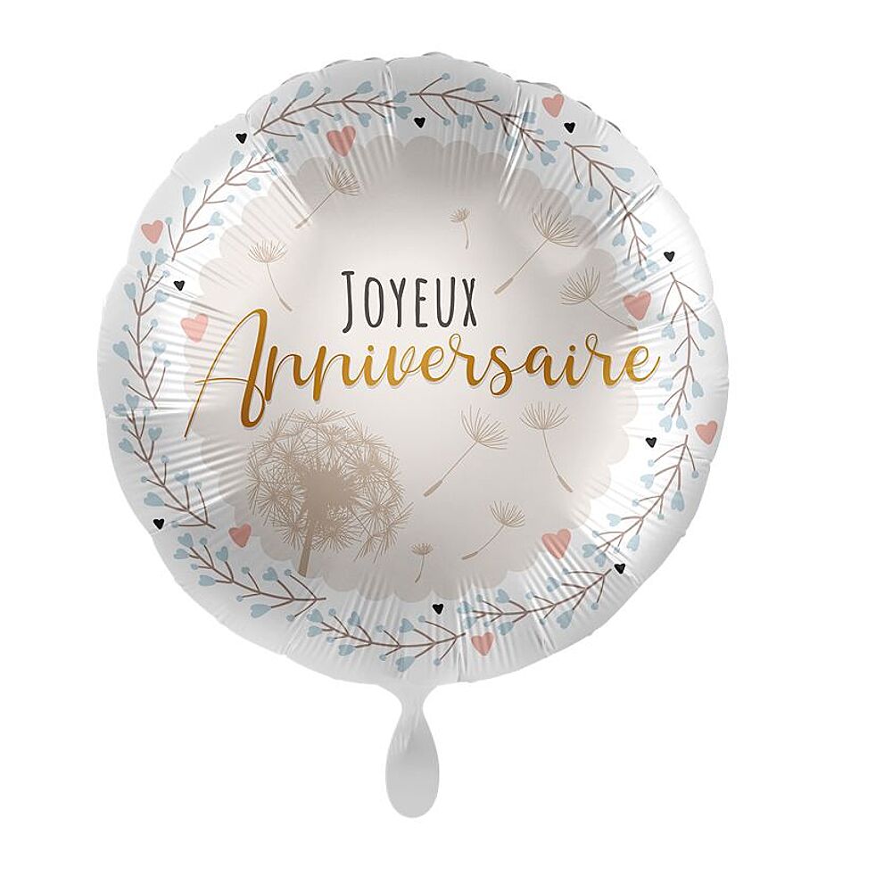 1 Ballon décoratif Coeur - Winnie Joyeux Anniversaire en Alu à
