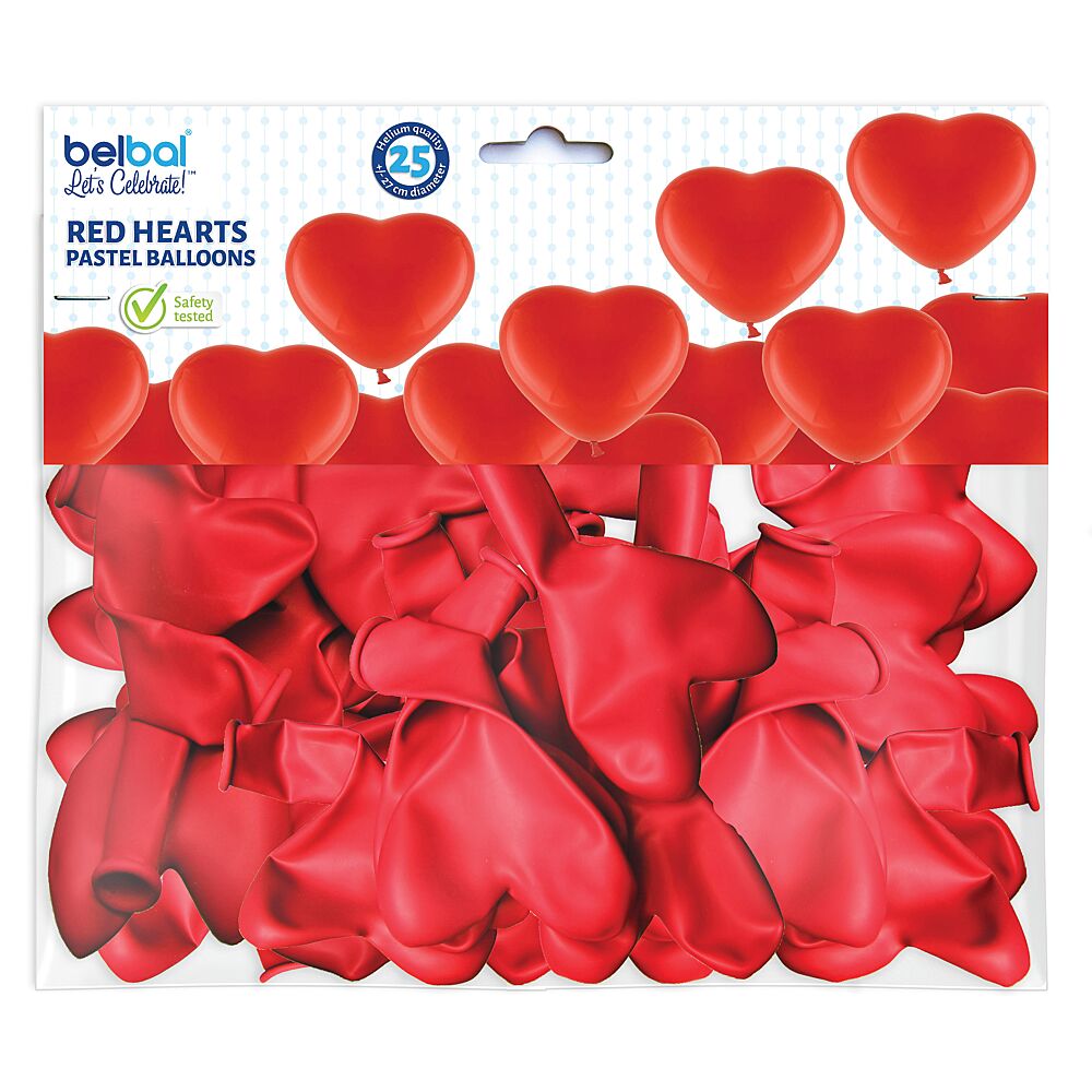 6 Ballons Coeur Rouges - Olili