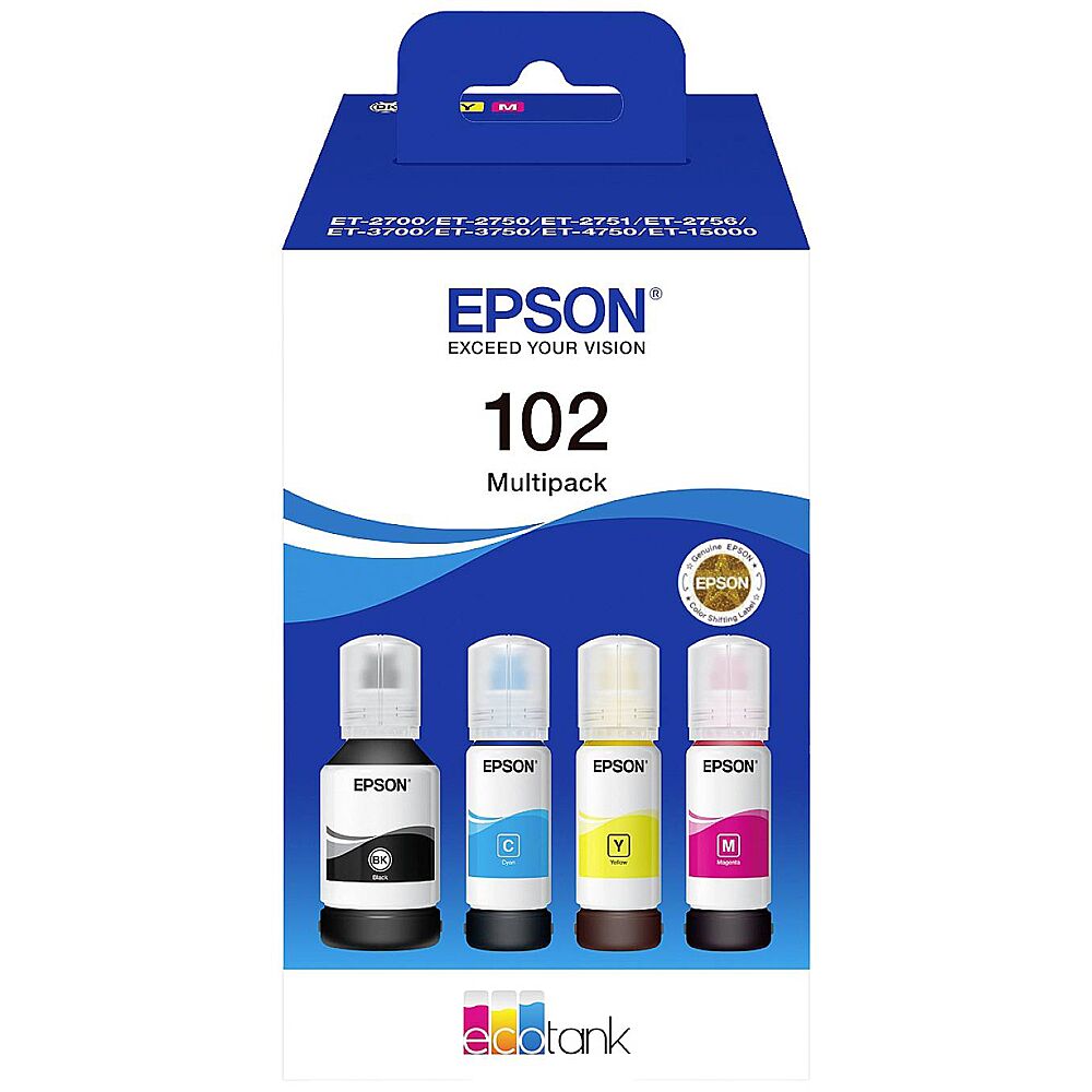 Encre 102 pour EPSON EcoTank flacon Noir