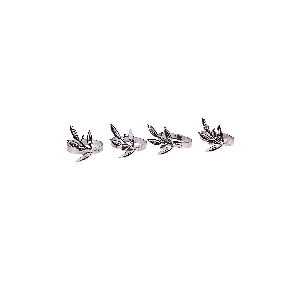 24 Anneaux De Serviette En Métal Doré – Motif Feuille, Parfaits Pour Mariage, Noël, Décoration De Table