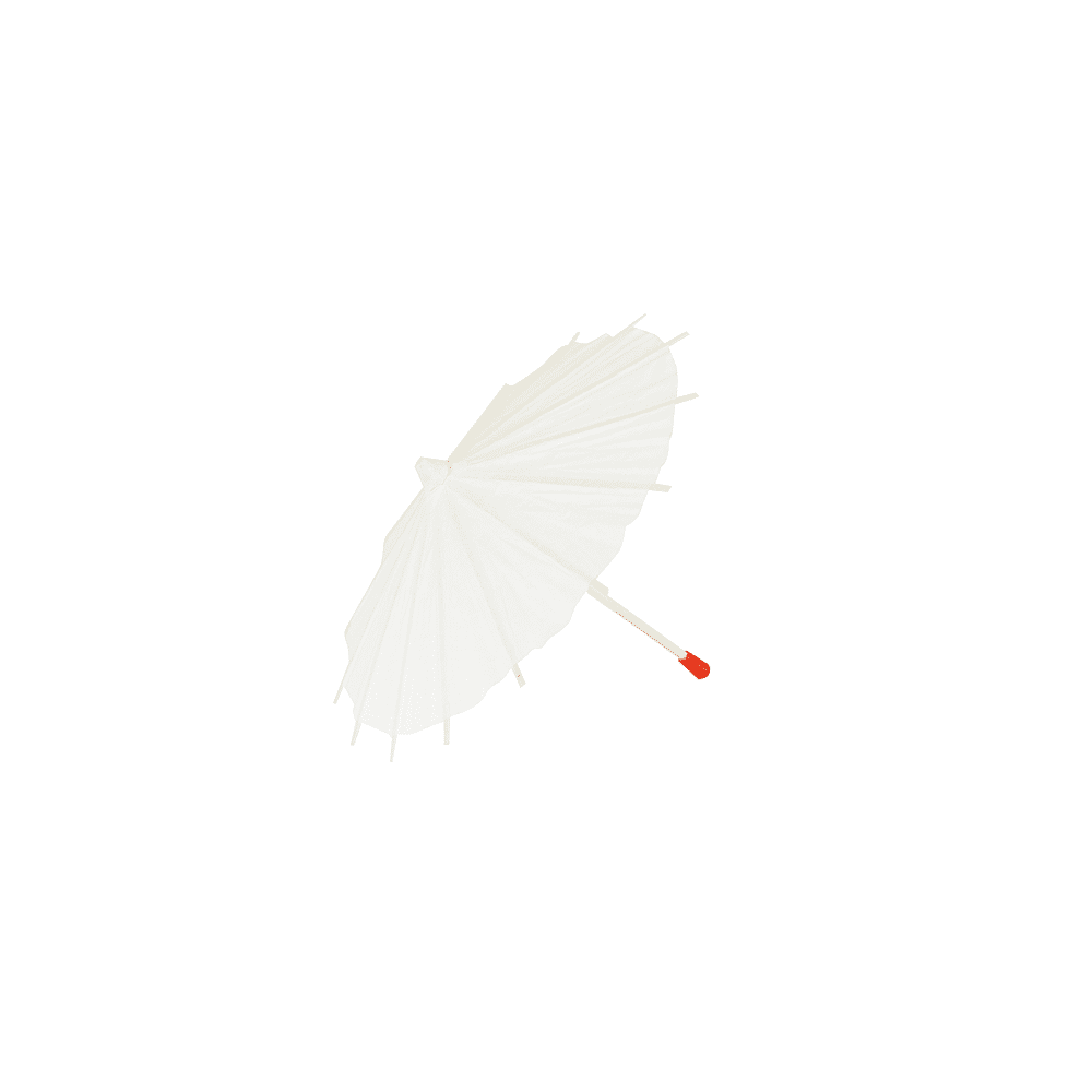 Parasol Déco Papier Blanc Ø 20cm