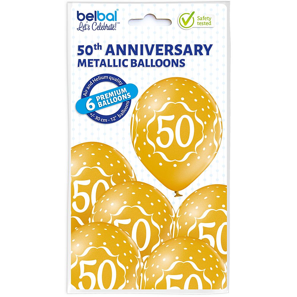 Ballon métallisé 46 cm ⌀ - 50 ans - Jour de Fête - Ballons - Ballon et  Accessoire