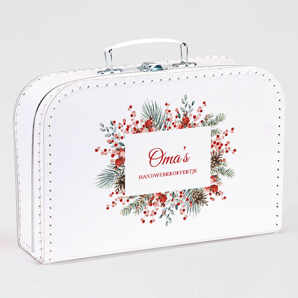 Intrekking Caius Weinig Wit koffertje met kersttakjes - Mijn ontwerp - AVA.be