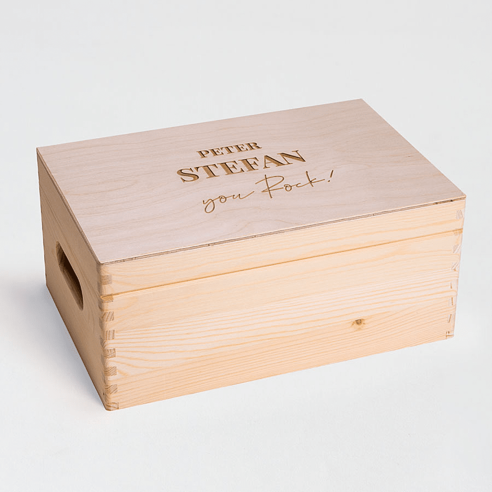 ava Houten memorybox met naam