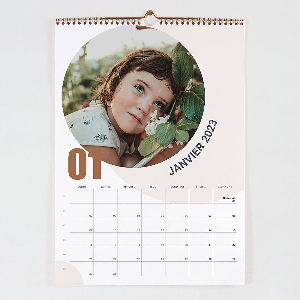Calendrier mural bohème Format A4 Mijn ontwerp AVA.be