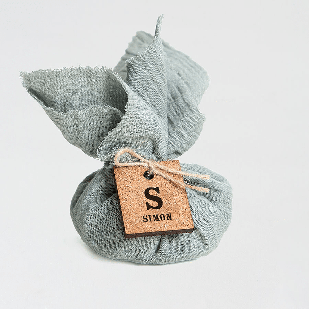 ava Etiquette en liège carré