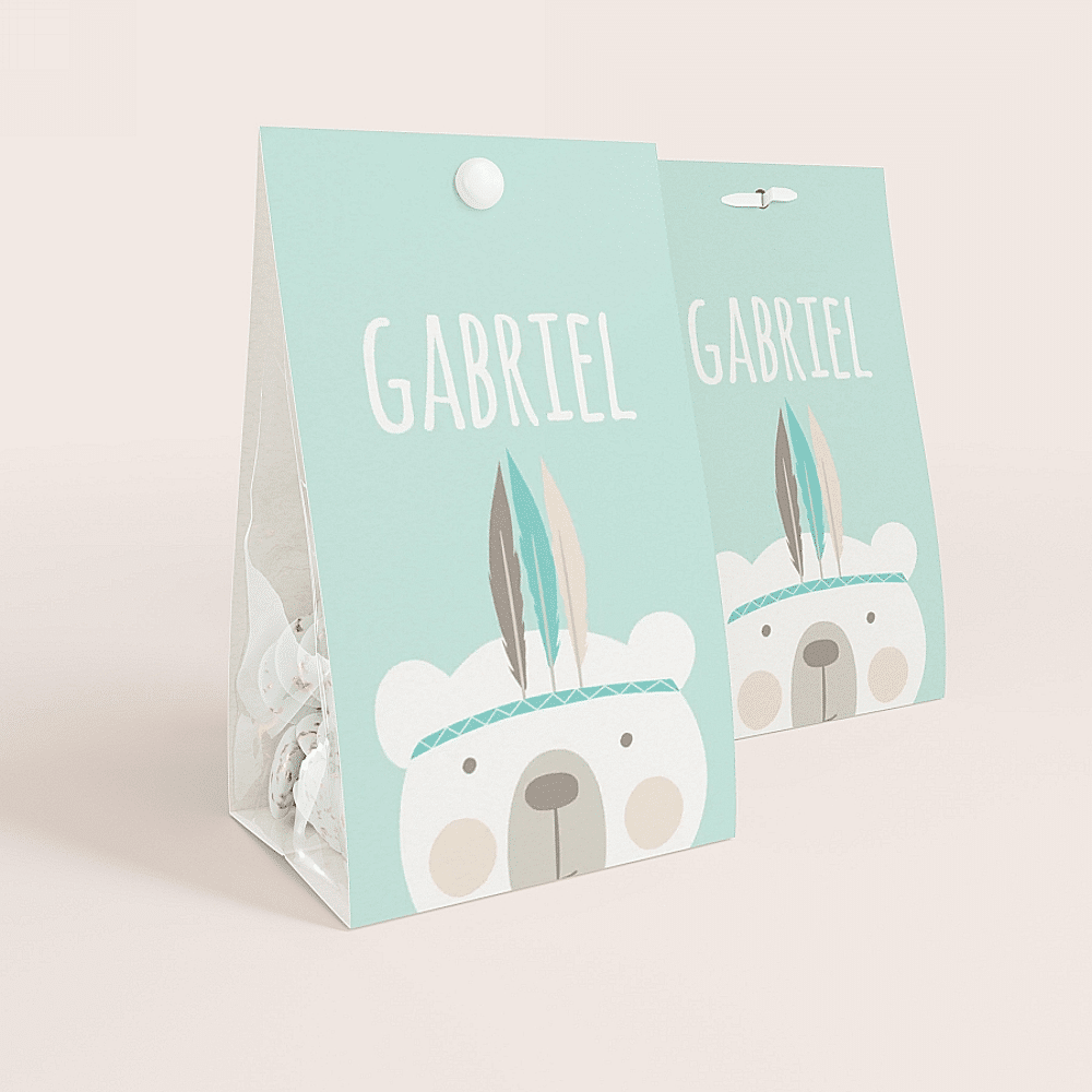 ava Boîte à dragées ourson garçon