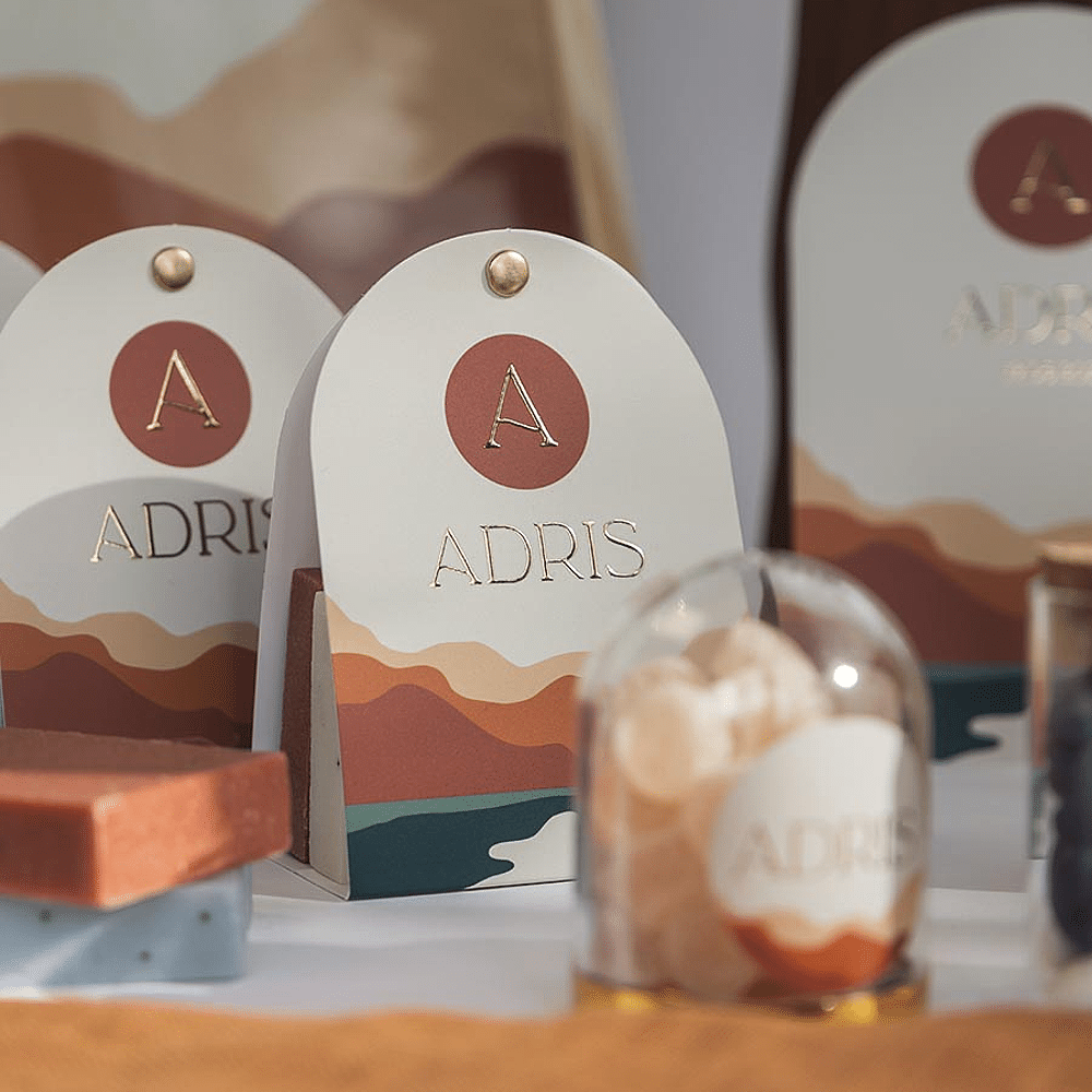 Etui à dragées baptême désert coloré - Mijn ontwerp - AVA.be