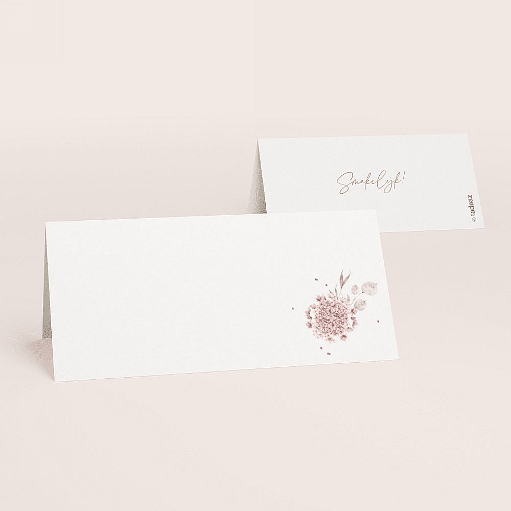 ava Naamkaartje met roze bloemen