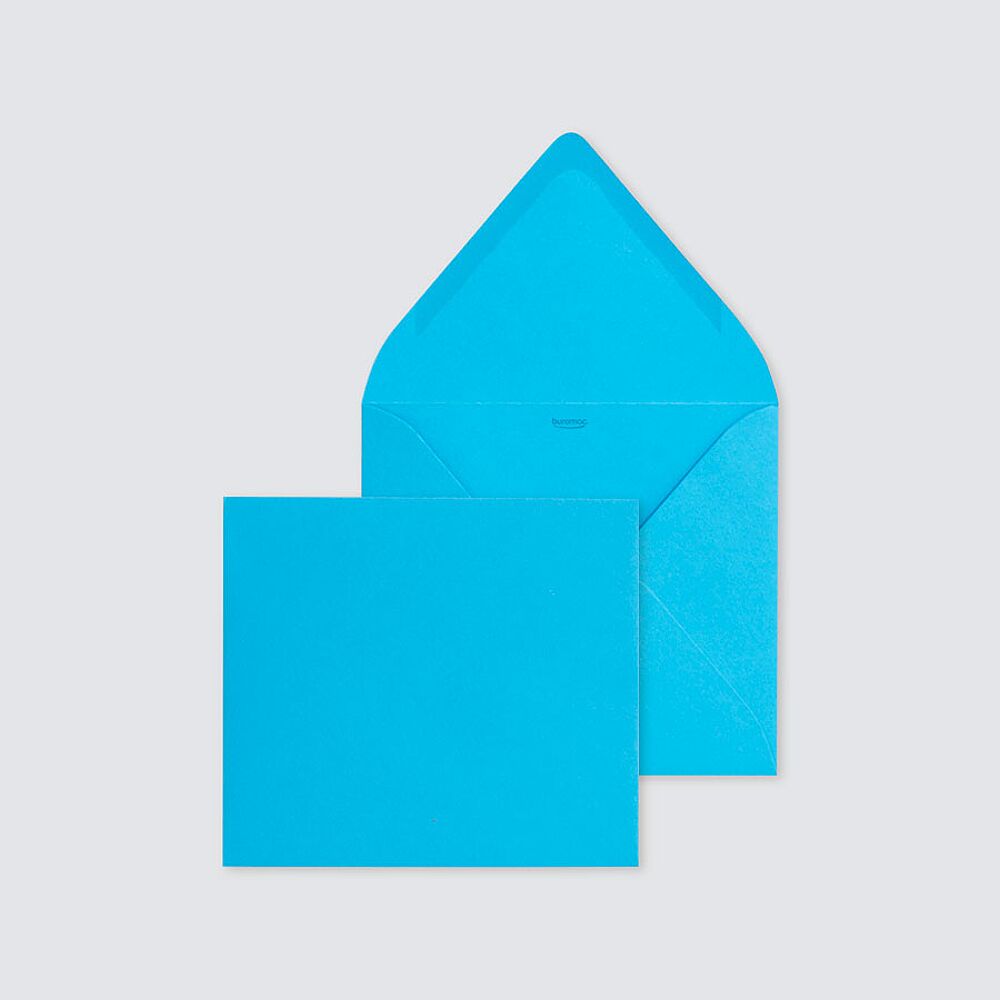 Felblauwe envelop (14 x cm) - Mijn -