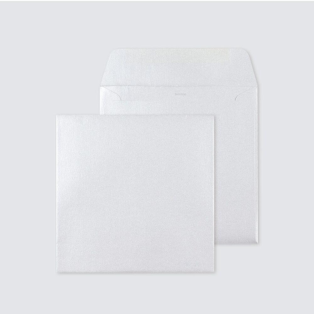 Vierkante zilveren enveloppe met rechte klep (17 x 17 cm) - Mijn - AVA.be