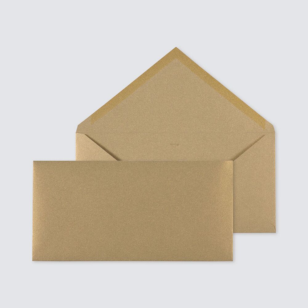 Polair binnen zonlicht Goudkleurige langwerpige envelop (22 x 11 cm) - Mijn ontwerp - AVA.be