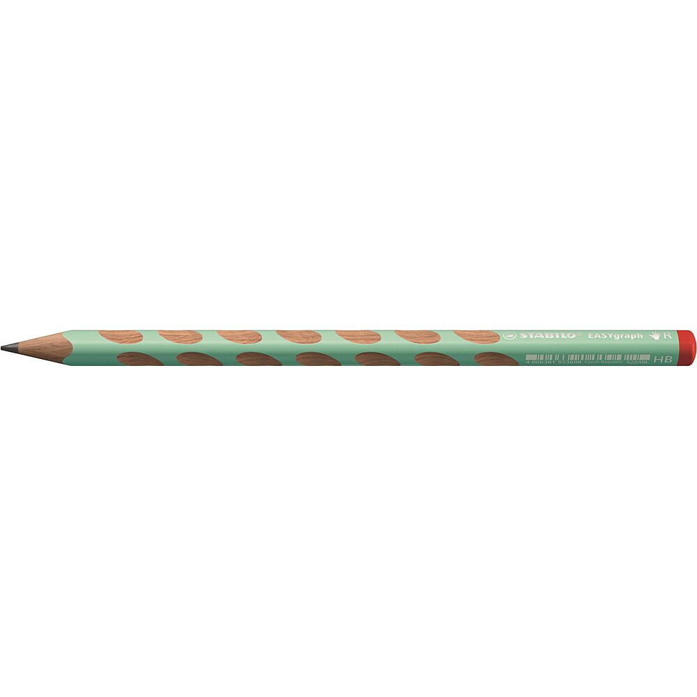 STABILO Crayon graphite EASYGraph. Mine HB. Pour gaucher. Corps  triangulaire avec empreintes préformées