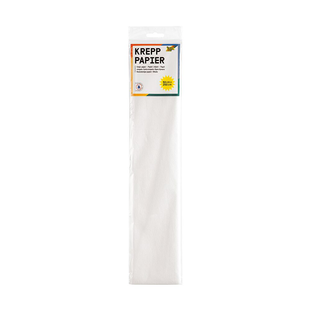 Feuille de papier crépon blanche 50x200cm - Centrakor