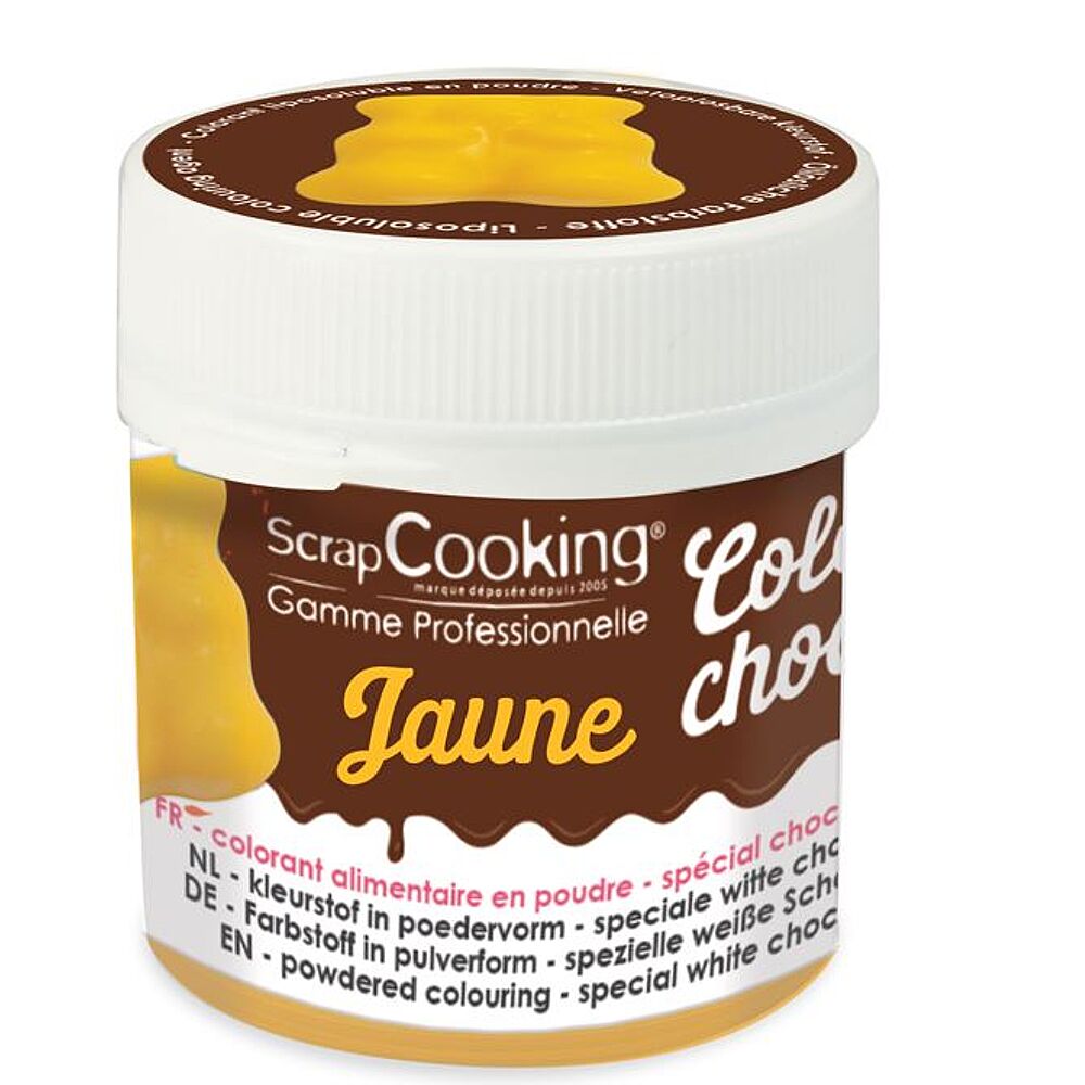 Colorant alimentaire de surface en poudre doré + Stylo chocolat Scrapc 