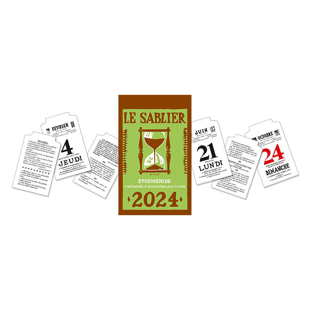 Éphéméride Le Sablier FR 6,5x10,6cm - Agendas et calendriers 