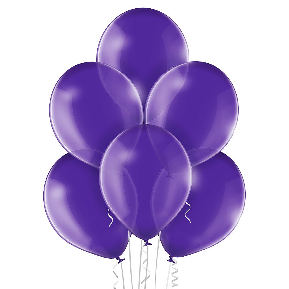 Ballon Violet Transparent Ø 30cm 8 Pièces - Articles festifs 