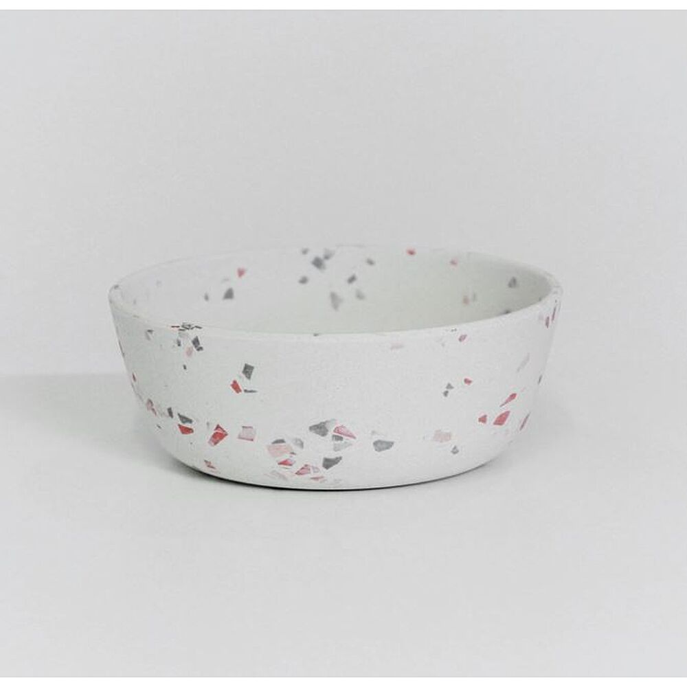 terrazzo dog bowl