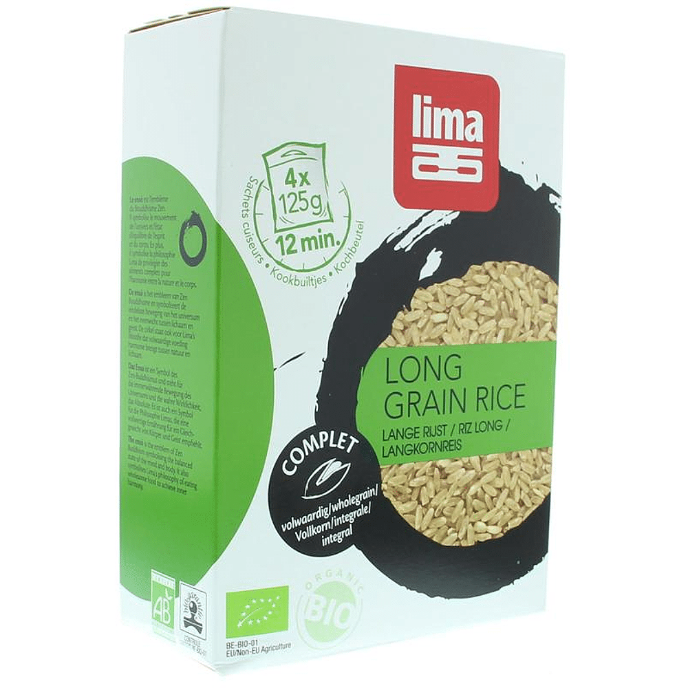 Volkoren Rijst lang builtjes 4x125g