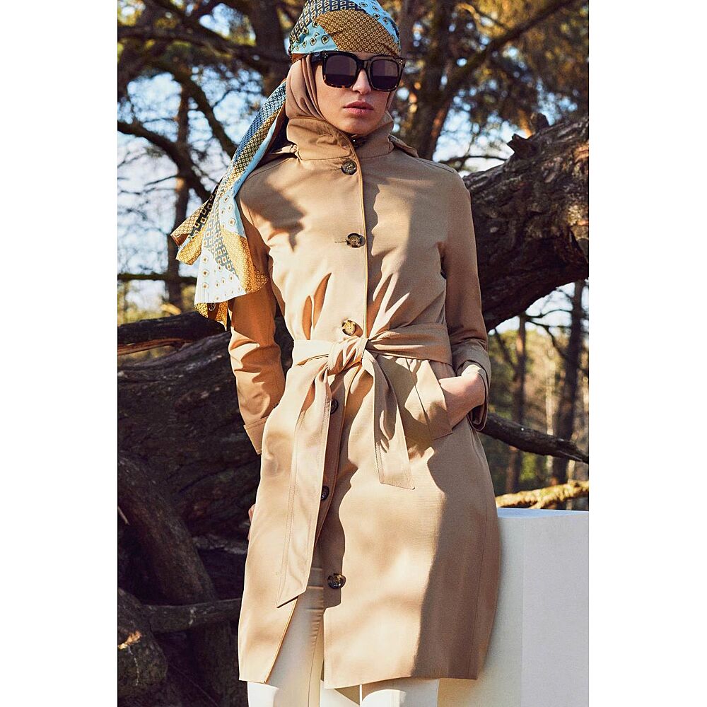 Waist belt new arrivals coat