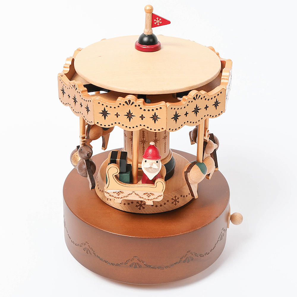 Figurines de carrousel de noël, boîte à musique de décoration pour