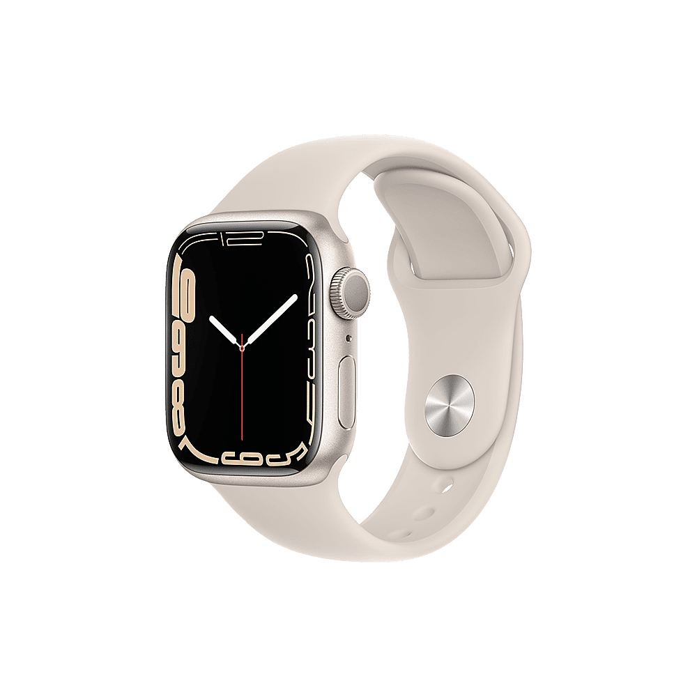 Onafhankelijkheid in de tussentijd Neerwaarts Apple Watch Series 7 (GPS) • 41mm kast van sterrenlicht aluminium •  Sterrenlicht sportbandje - Apple Watch -