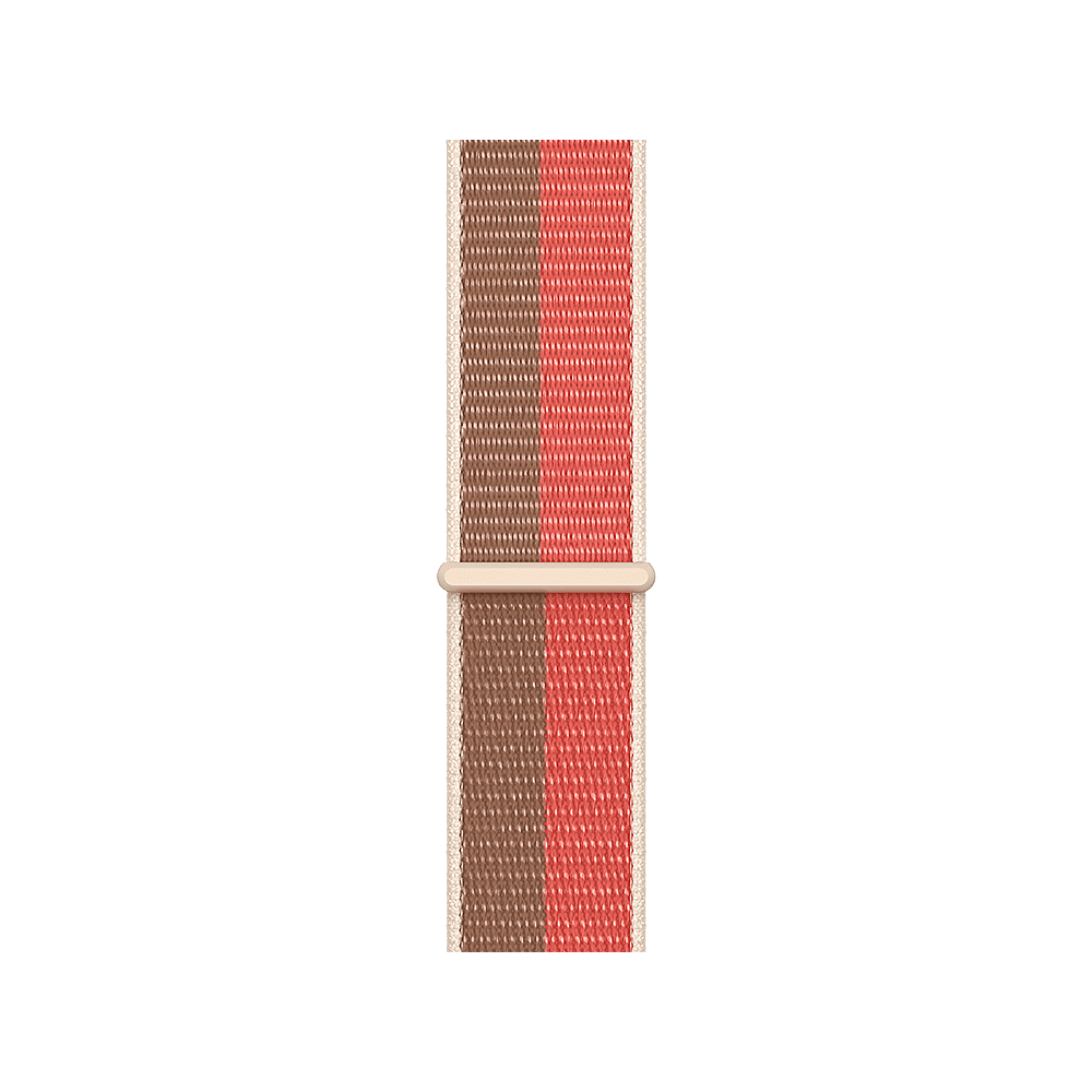 Geweven sportbandje - Pomelo/Sahara-beige - 38/40/41mm