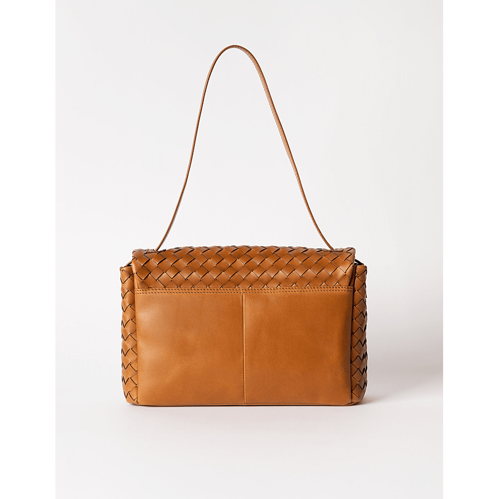 Handtas O My Bag Kenzie Woven Classic Leather Cognac Lifestyle