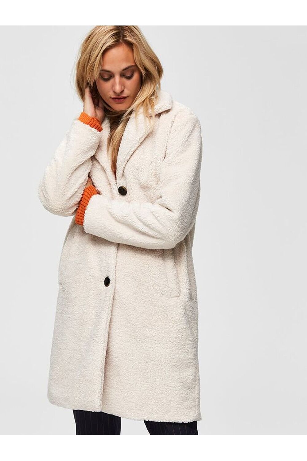 selected femme teddy coat