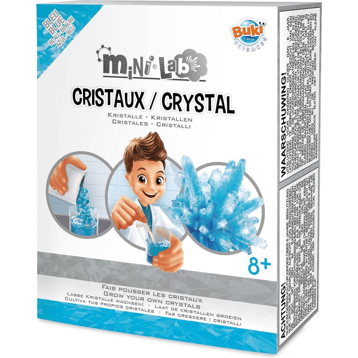 Kit Croissance Cristaux Buki Mini Lab - Expérience Scientifique Enfants Bleu