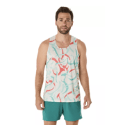 Asics - road all over print singlet looptop heren