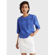 Tommy Hilfiger - RELAXED FIT BLOUSE MET BRODERIE ANGLAISE