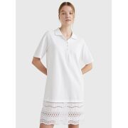 Tommy Hilfiger - RELAXED FIT POLOJURK MET BRODERIE ANGLAISE