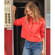 Esqualo - Blouse cropped folded cuff