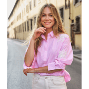 Esqualo - Blouse striped flower patch