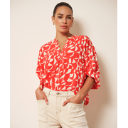 Esqualo - Blouse raglan Scarlet Graphic