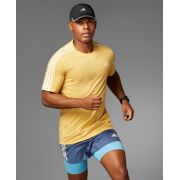Adidas - OWN THE RUN 3-STRIPES T-SHIRT Loopshirt