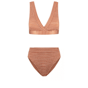Beachlife - Caramel Stripe Shape Bikini (B-cup) 