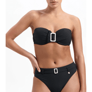 Beachlife - Vanilla & Black Bandeau Bikini Set