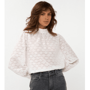 Esqualo - Blouse Turtle neck Plumetis 