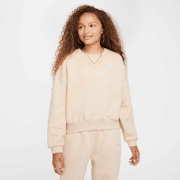 Nike - Sportswear Club Fleece Sweatshirt met ronde hals en recht design voor meisjes