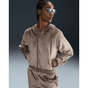 Nike - Sportswear Chill Knit Ruimvallende hoodie van velours met rits voor dames