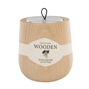 Wooden - Candle in a black beech wood vessel - Lait de figue