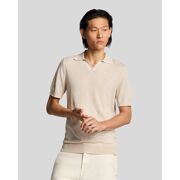 Lyle & Scott -TIPPED KNITTED OPEN COLLAR POLO 