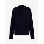 Tommy Hilfiger - LAMBSWOOL BLEND CABL, DW5 -Half Zip Sweater
