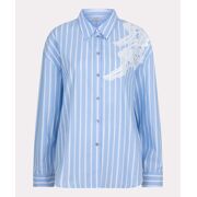Esqualo - Blouse striped lace patch