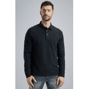 PME Legend - Long sleeve polo structured pique garment dyed