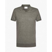 Profuomo - Linnen open collar polo