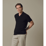 Profuomo - Polo Open collar SS navy 